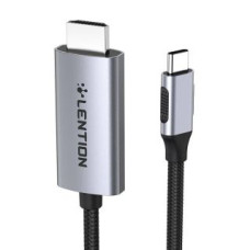 Lention Kabelis Lention  Lention CU707 USB-C to HDMI 2.0 cable, 4K60Hz, 1Gbps, 3m (gray)