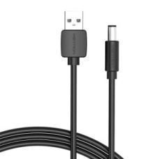 Vention Kabelis Vention  Power Cable USB 2.0 to DC 5.5mm Barrel Jack 5V Vention CEYBD 0,5m (black)