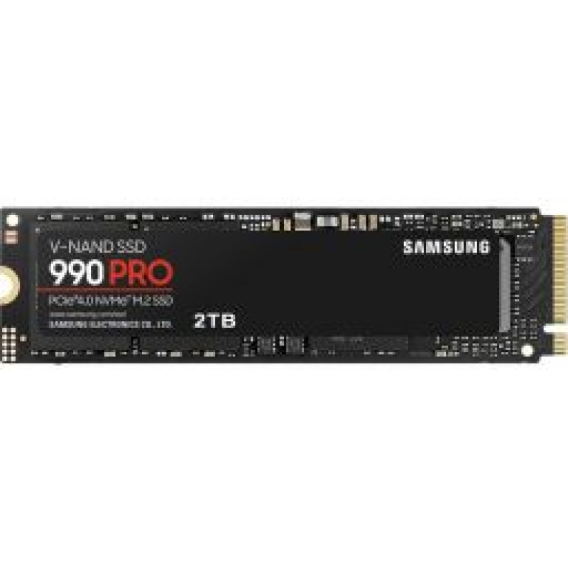 Samsung Cietais disks SSD Samsung  990 PRO 2000 GB, SSD form factor M.2 2280, SSD interface PCIe Gen4x4, Write speed 6900 MB/s, Read speed 7450 MB/s