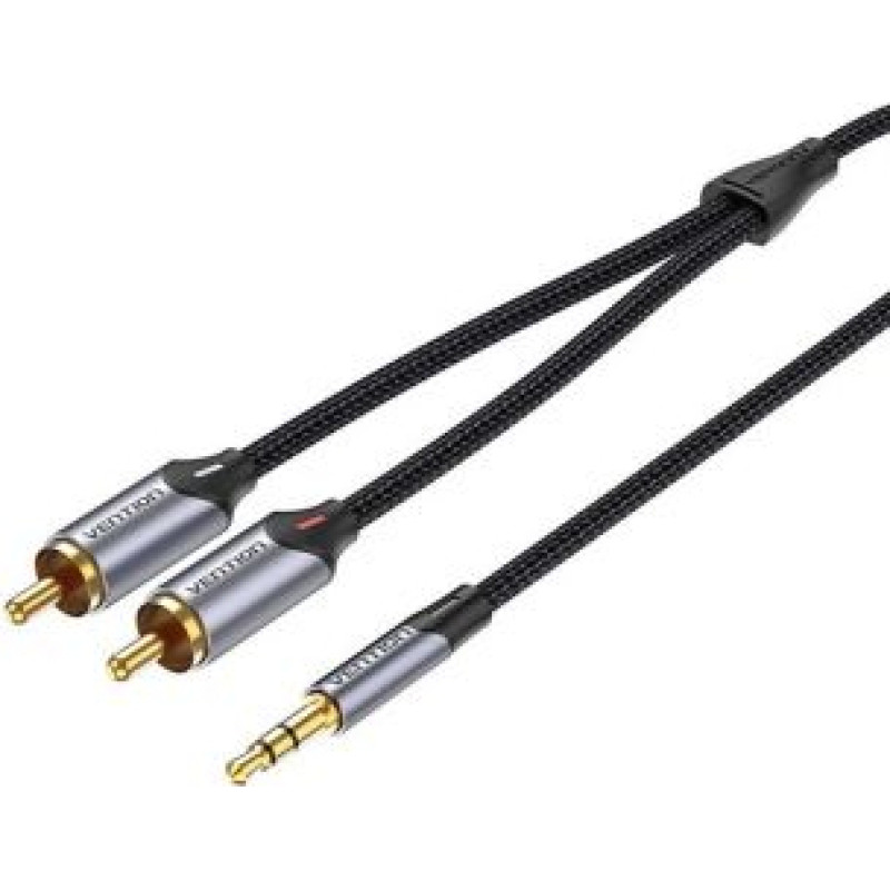 Vention Parveidotājs Vention  Cable Audio 2xRCA to 3.5mm Vention BCNBG 1.5m (grey)