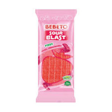 BEBETO Sour Blast Fizzy Strawberry želejas konfektes 180g