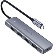 Ugreen Cita datorprece Ugreen  Ugreen USB Type C HUB - 4x USB 3.2 Gen 1 with USB-C power port gray (CM219 70336)