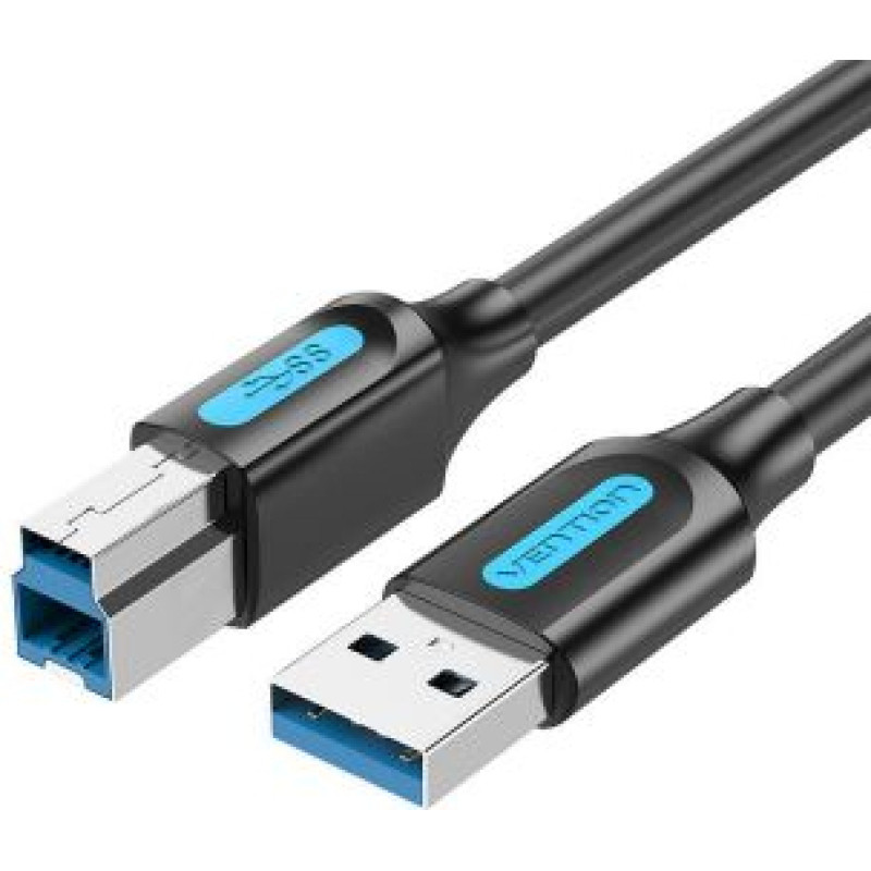 Vention Kabelis Vention  USB 3.0 A to B print cable Vention COOBI 2A 3m Black PVC