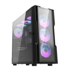 Darkflash Dzesētājs Darkflash  Darkflash DK431 Glass Computer Case + 4 fans (black)