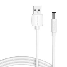 Vention Kabelis Vention  Power Cable USB 2.0 to DC 5.5mm Barrel Jack 5V Vention CEYWD 0,5m (white)