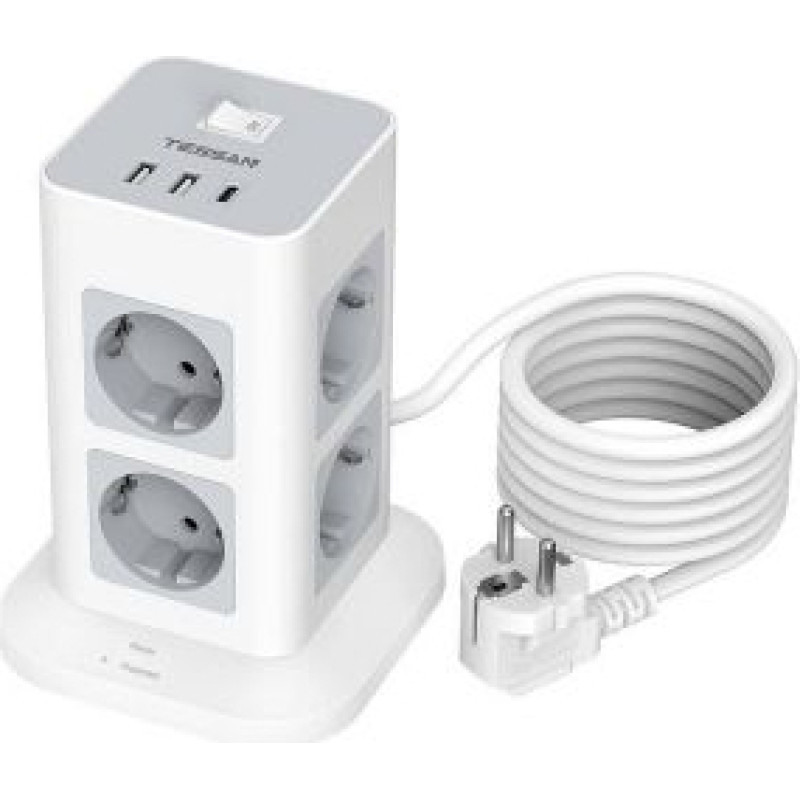 Tessan Cita datorprece Tessan  TESSAN Power strip TPS03-DE-C