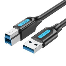 Vention Kabelis Vention  USB 3.0 A to B print cable Vention COOBF 2A 1m Black PVC