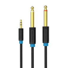 Vention Parveidotājs Vention  Audio Cable 3.5mm TRS to 2x 6.35mm Vention BACBH 2m (black)