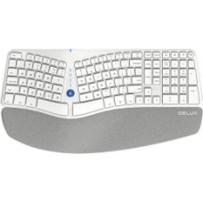 Delux Datora tastatūra Delux  Wireless Ergonomic Keyboard Delux GM901D BT+2.4G (white)