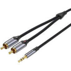 Vention Parveidotājs Vention  Cable Audio 2xRCA to 3.5mm Vention BCNBJ 5m (grey)