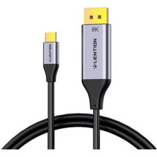 Lention Kabelis Lention  Lention CU808D USB-C to DisplayPort cable, 8K60Hz, 1.7m (black)