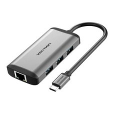 Vention Cita datorprece Vention  Docking Station 6 in 1 USB-C do HDMI, 3x USB3.0, RJ45, PD Vention CNCHB 0,15m gray