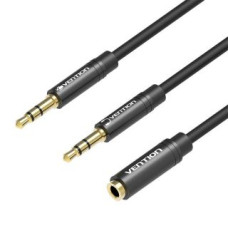 Vention Parveidotājs Vention  Cable Audio 2x 3.5mm Male to 3.5mm Female Vention BBOBY 0.3m (black)