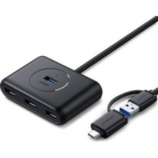 Ugreen Cita datorprece Ugreen  Ugreen HUB 4in1 USB-C - 4xUSB 3.0 5Gb/s 1m black (CR113)