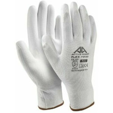 Active Gear WHITE POLYURETHANE GLOVES XXL