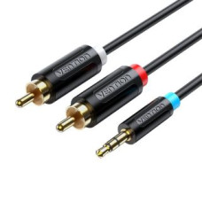 Vention Parveidotājs Vention  Cable Audio Adapter 3.5mm Male to 2x Male RCA Vention BCLBK 8m Black