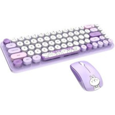 Mofii Datora tastatūra MOFII  MOFII Wireless Keyboard+Mouse iBean Pro New 2.4G (Purple)