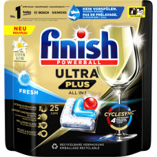 FINISH Ultra Plus Fresh All in 1 trauku mazgāšanas kapsulas 25gab