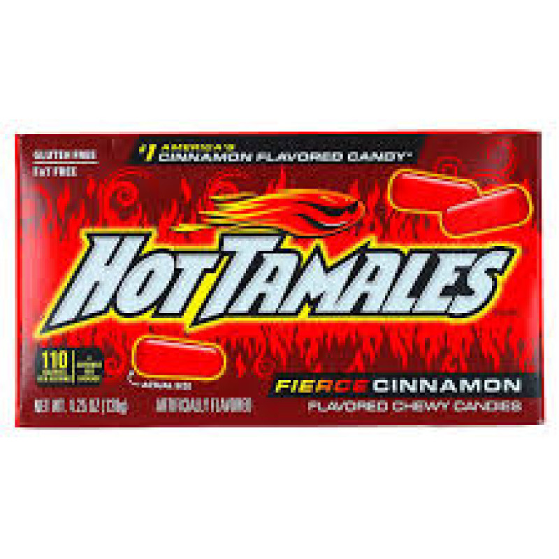 HOT TAMALES Fierce Cinnamon košļājamas konfektes ar kanēļa garšu 127g