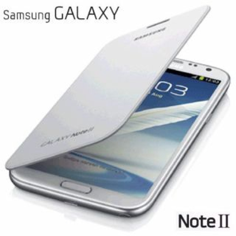 Samsung Atveramie maciņi Samsung  N7100 Galaxy Note2 EFC-1J9FWEG White