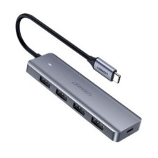 Ugreen Cita datorprece Ugreen  Ugreen USB Type C HUB - 4x USB 3.2 Gen 1 with USB-C power port gray (CM219 70336)