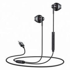 Yesido Vadu austiņas yesido  YH49 Aluminum Alloy In-ear Earphone With Remote Control Type-C Interface Wired Headphones Black