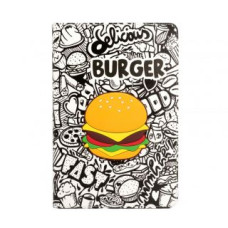 Ilike Maciņš grāmata iLike Samsung Galaxy Tab A8 10.5 (2021) Tablet Case Design SM-X200/SM-X205 Burger