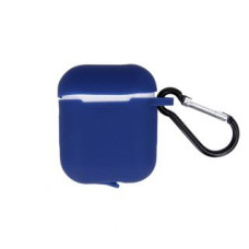 Greengo Maciņš austiņām GreenGo  Apple AirPods Silicone Case with Hook Dark Blue