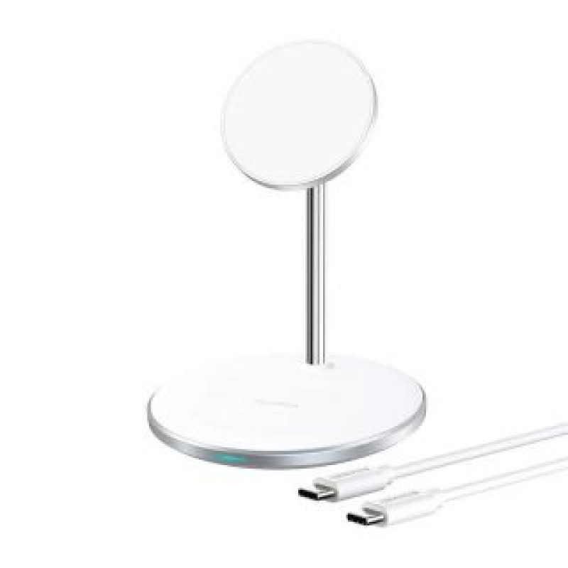 Choetech Bezvadu lādētājs Choetech  Wireless charger Choetech T581-F with stand (white)