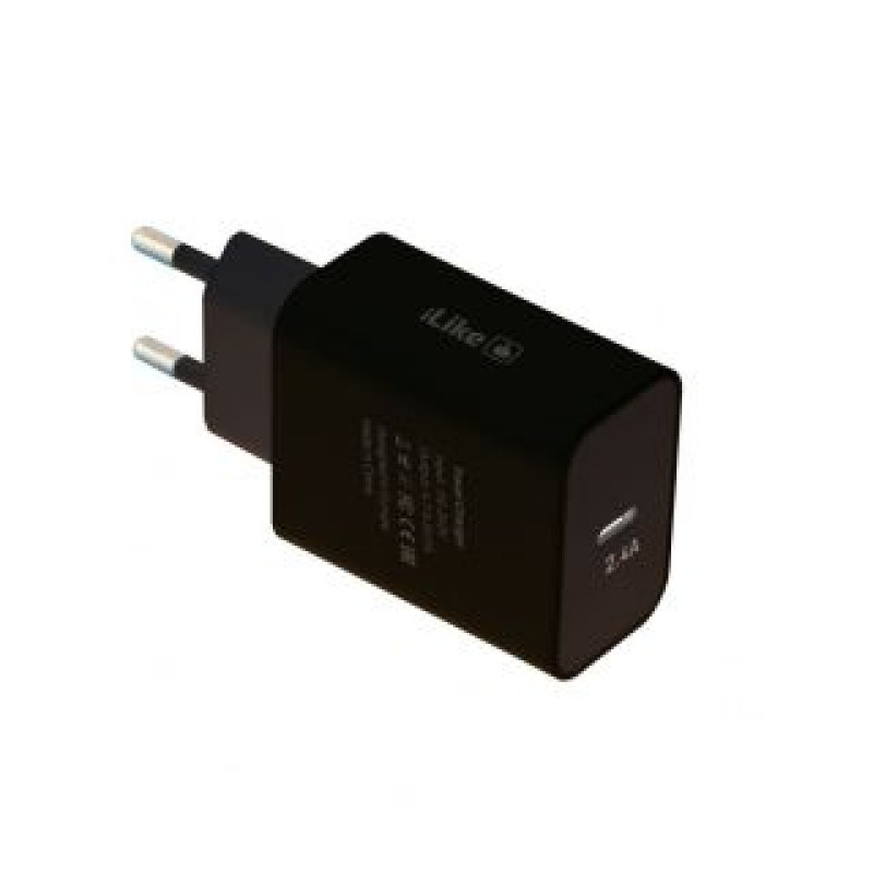 Ilike Adapteris iLike  iLike Type-C Travel Charger ITC02 2.4A Black